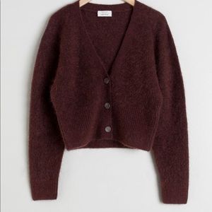 & Other Stories brown wool cardigan